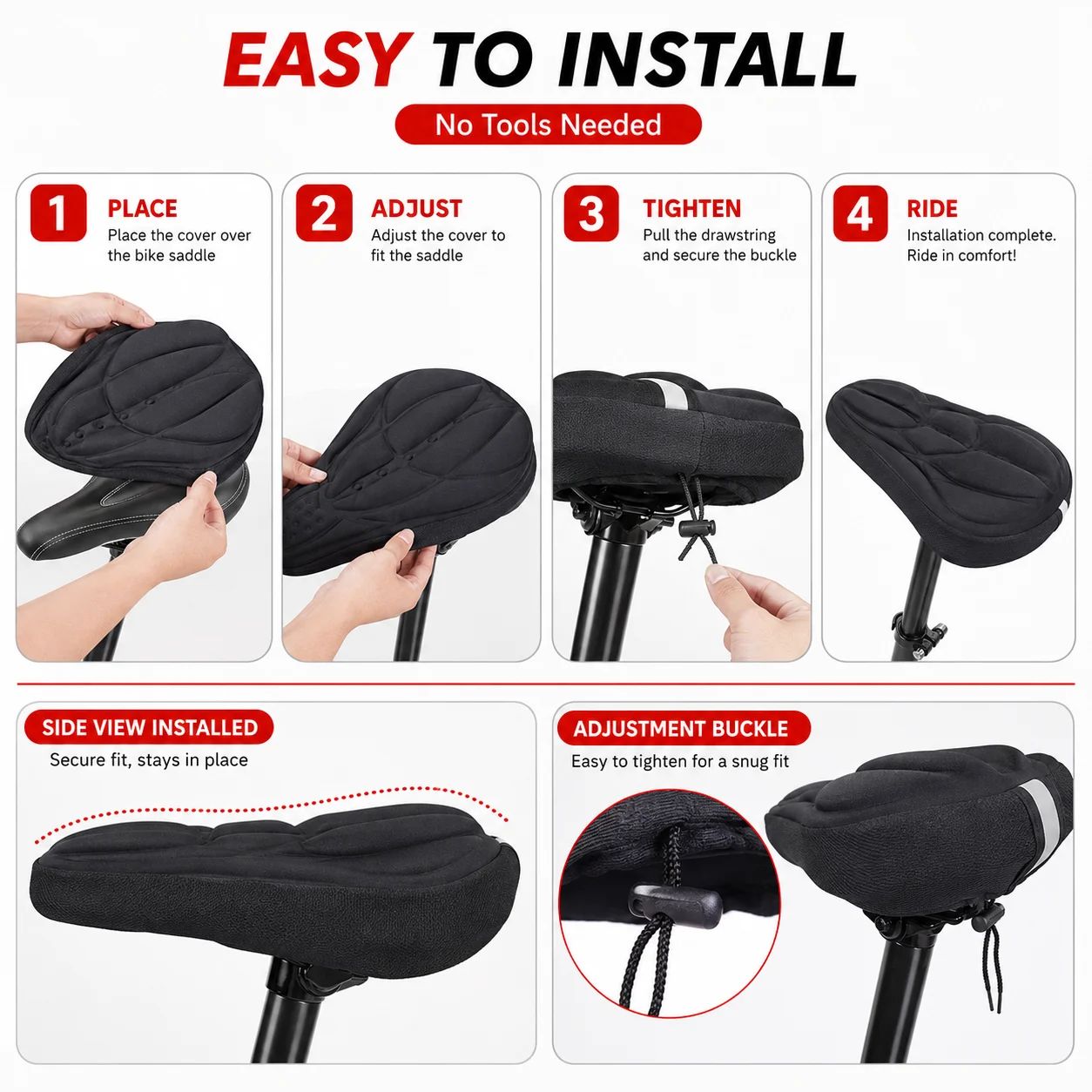 3D Soft Foam Padded Bicycle Sa - Commuting By Bike 评论和价格