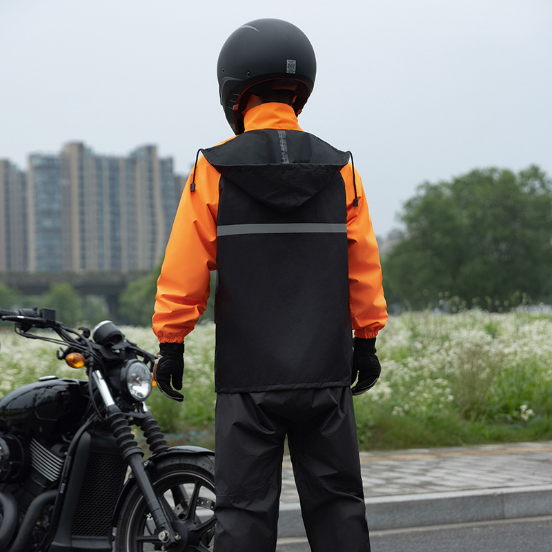 Two Piece Motorcycle Rain Suit - Cycling Commuter Rain Jacket 评论和价格