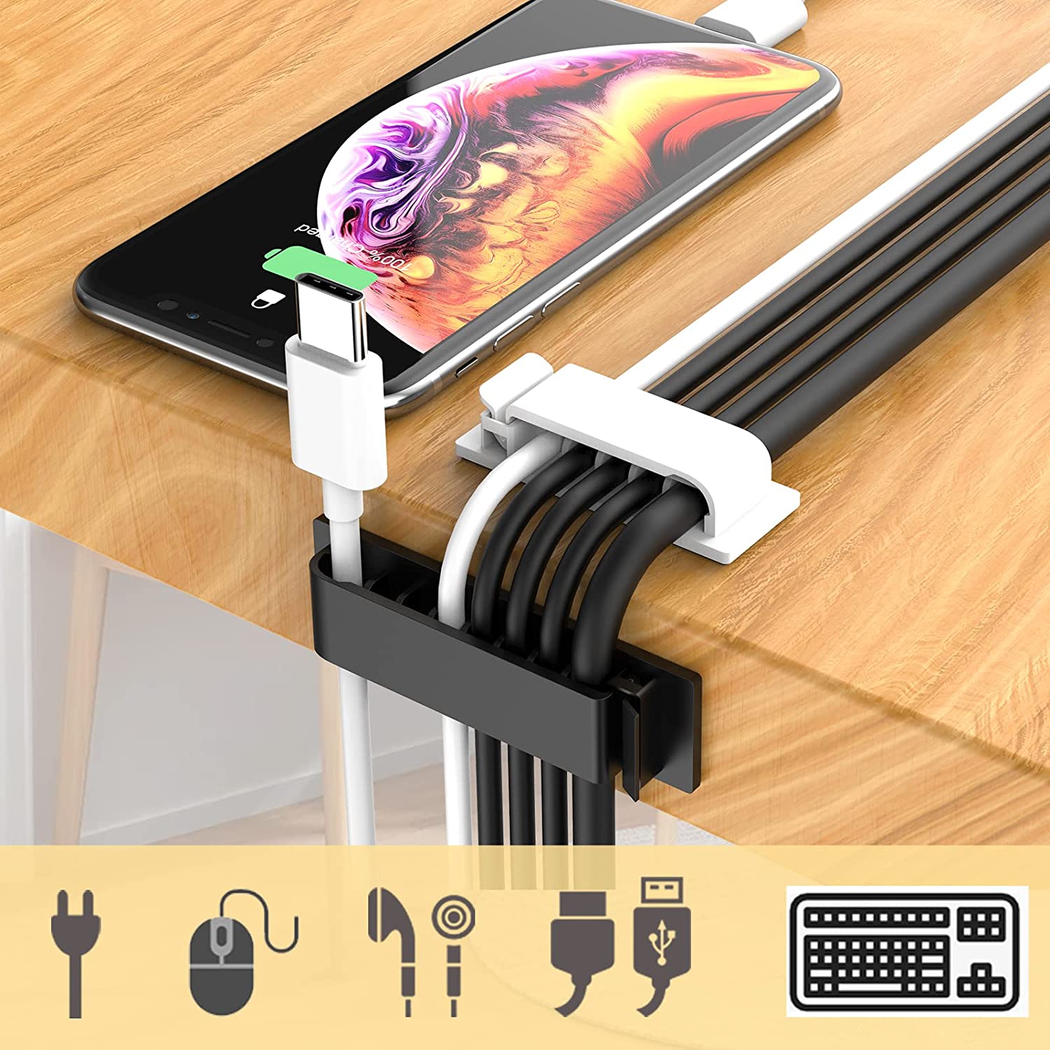 Cable Organizer Cord Managemen - Cable Lock Flexible 评论和价格